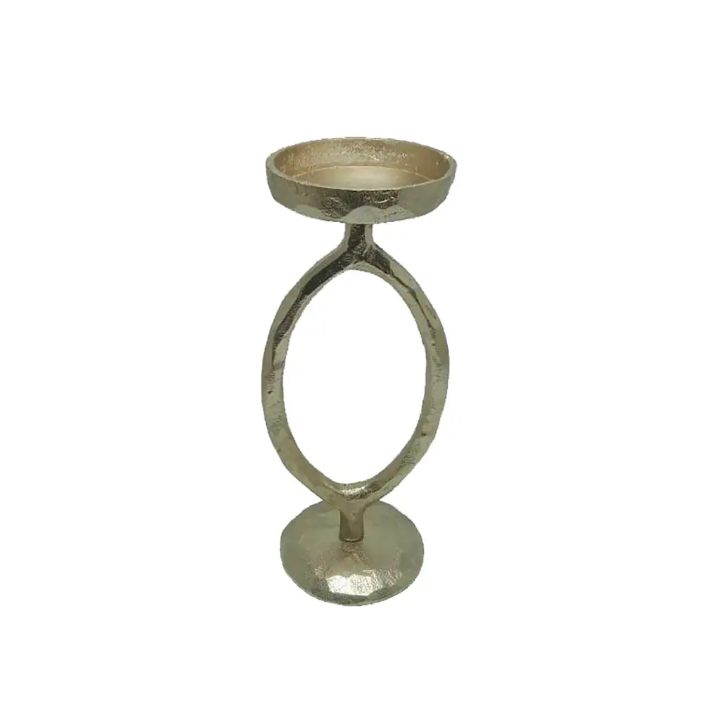 LIBERTA BODI 34 ΚΗΡΟΠΗΓΙΟ 14x14x34cm ΑΛΟΥΜΙΝΙΟ ΧΡΥΣΟ ANTIQUE