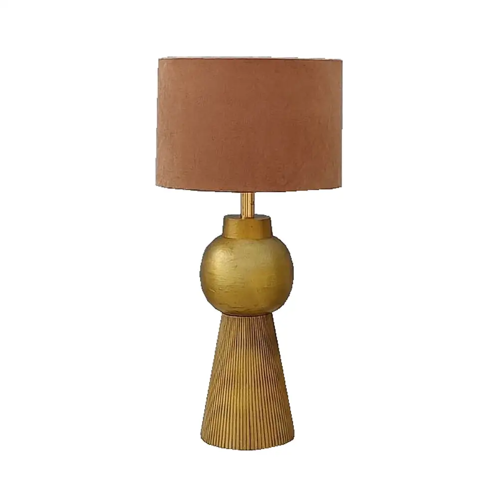 LIBERTA ESFERA ΦΩΤΙΣΤΙΚΟ ΕΠΙΤΡΑΠΕΖΙΟ 12x12x50cm ΑΛΟΥΜΙΝΙΟ ΧΡΥΣΟ ΒΕΛΟΥΔΟ ΚΑΜΕΛ