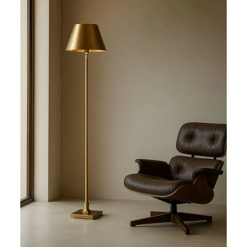 LIBERTA MARCELIN ΦΩΤΙΣΤΙΚΟ ΕΠΙΔΑΠΕΔΙΟ 23x23x150cm ΑΛΟΥΜΙΝΙΟ ΧΡΥΣΟ ΧΡΥΣΟ