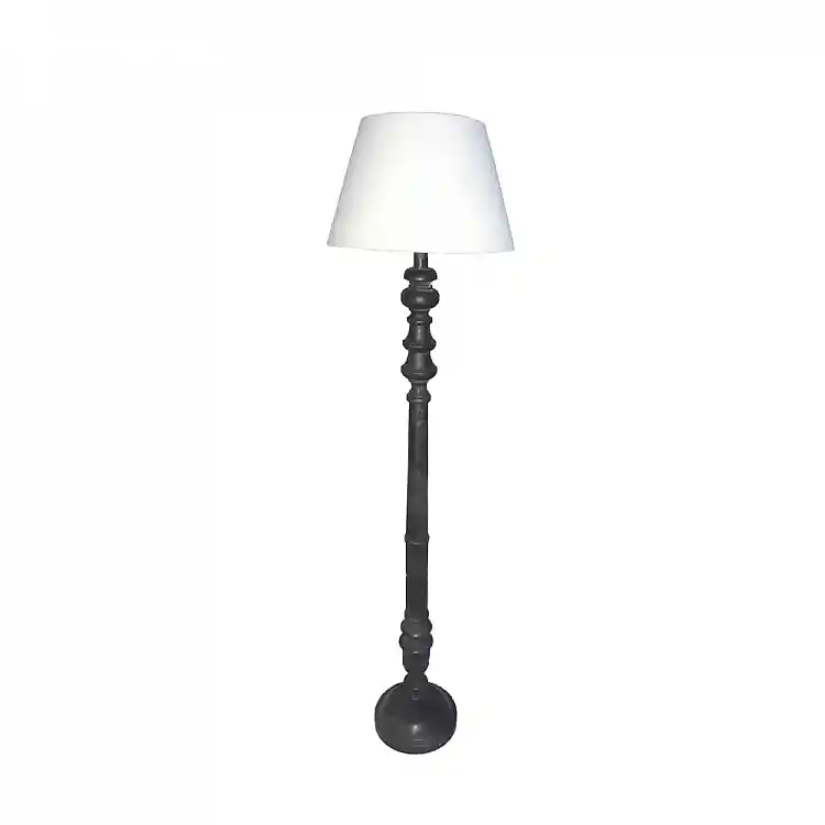 LIBERTA VICTORIEN ΦΩΤΙΣΤΙΚΟ ΕΠΙΔΑΠΕΔΙΟ 28x45x163cm ΞΥΛΟ ΜΑΥΡΟ ΥΦΑΣΜΑ ΛΕΥΚΟ