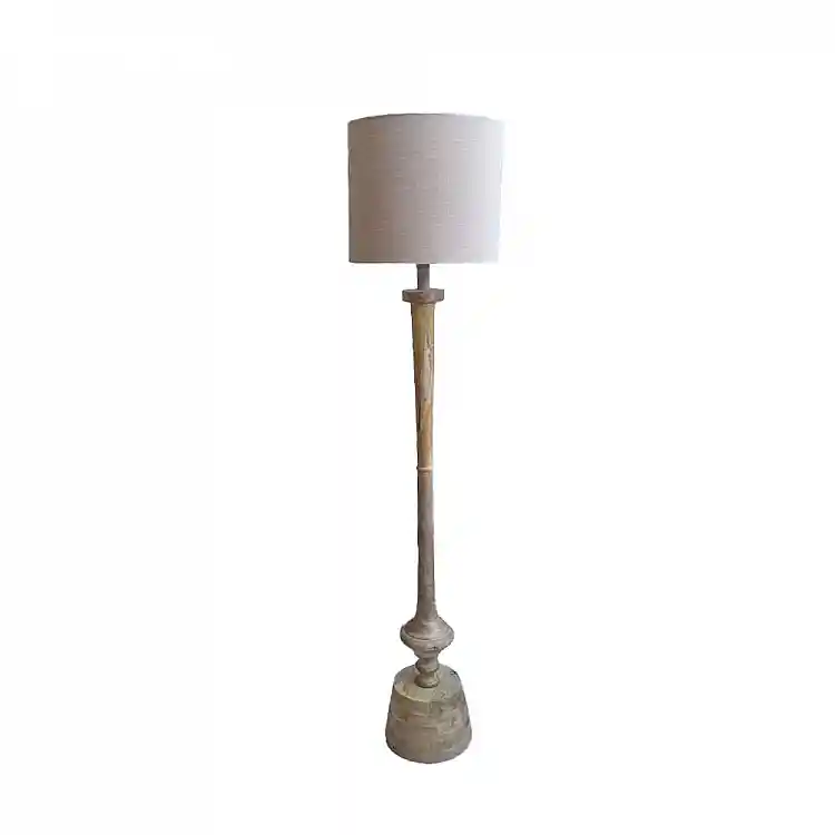 LIBERTA RENE ΦΩΤΙΣΤΙΚΟ ΕΠΙΔΑΠΕΔΙΟ 35x35x161cm ΞΥΛΟ ΦΥΣΙΚΟ ΥΦΑΣΜΑ ΜΠΕΖ