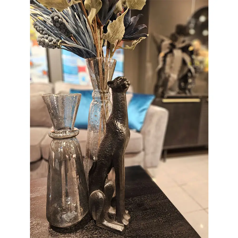 LIBERTA SAYA ΔΙΑΚΟΣΜΗΤΙΚΟ ΠΑΝΘΗΡΑΣ 39.5x22.5x10.5cm POLYRESIN ΜΑΥΡΟ ΜΑΤ