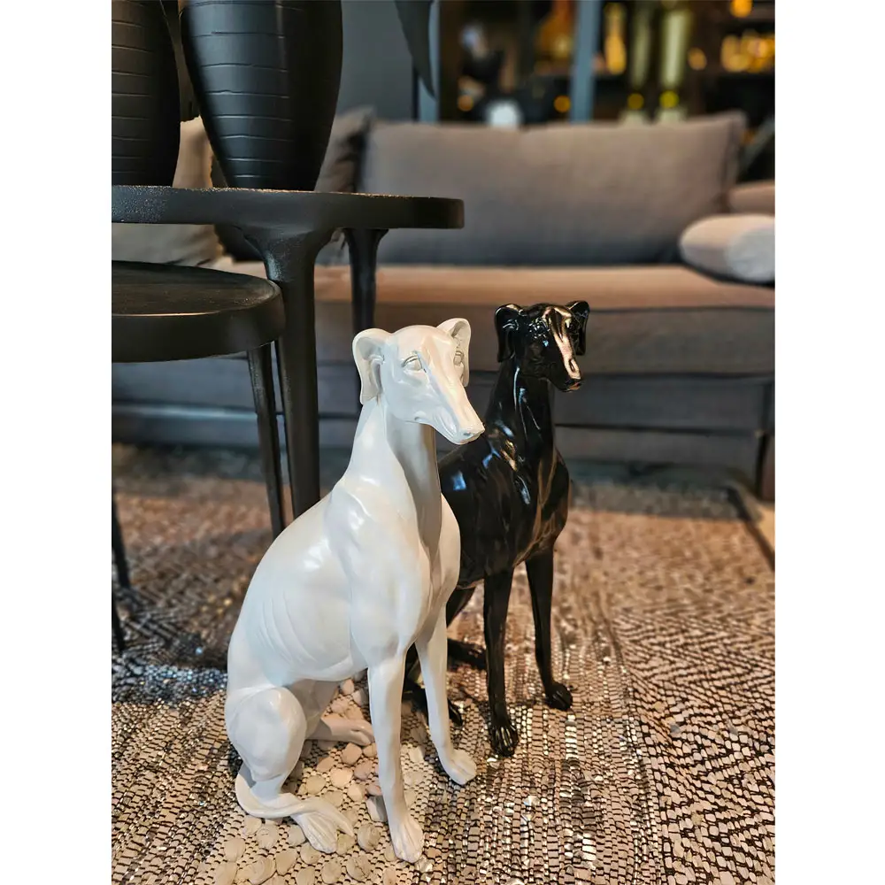 LIBERTA IBIZAN ΔΙΑΚΟΣΜΗΤΙΚΟ ΣΚΥΛΟΣ 39.5x22.5x10.5cm POLYRESIN ΛΕΥΚΟ GLOSSY