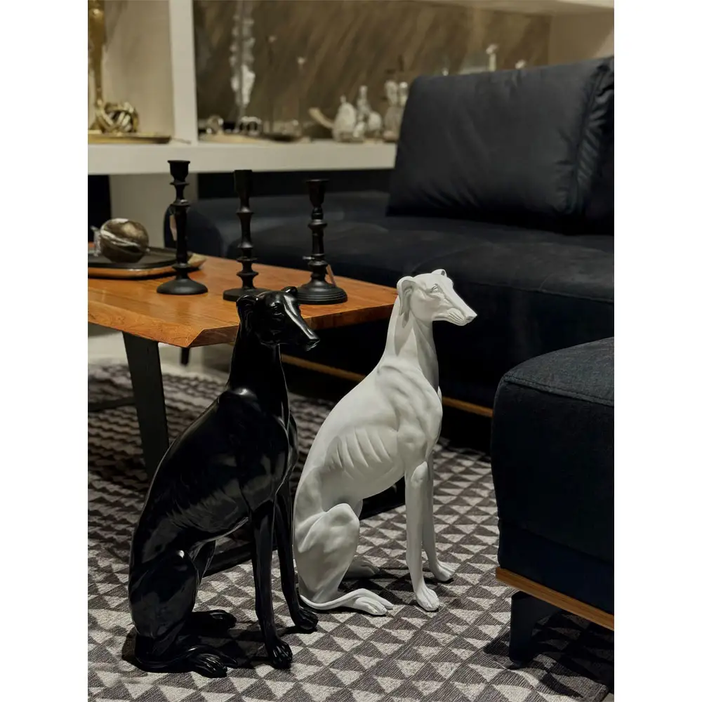 LIBERTA ΙΒΙΖΑΝ ΔΙΑΚΟΣΜΗΤΙΚΟ ΣΚΥΛΟΣ 16x2x22cm POLYRESIN ΜΑΥΡΟ GLOSSY