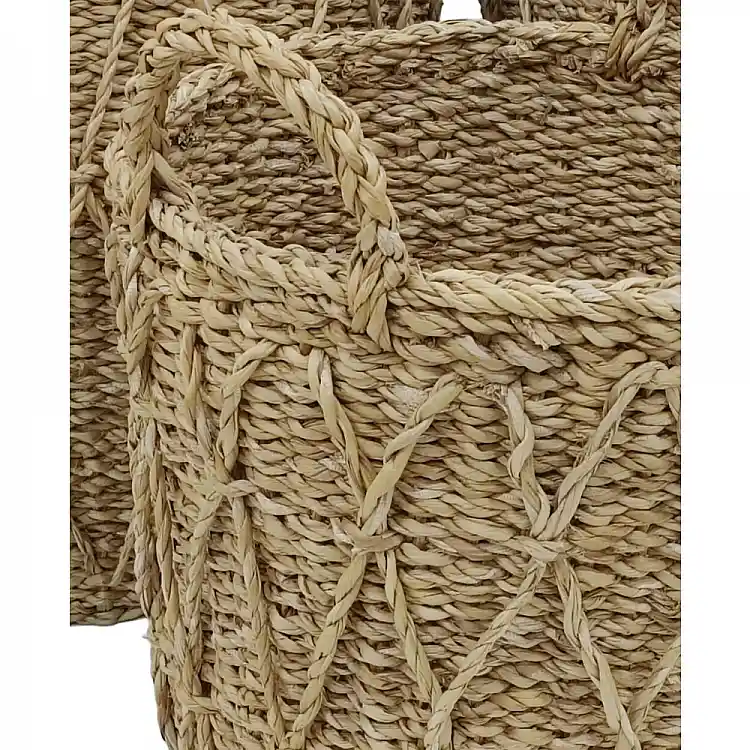 LIBERTA ALMAR ΚΑΛΑΘΙ ΑΠΟΘΗΚΕΥΣΗΣ SET 3ΤΜΧ 36x36x30cm SEAGRASS ΦΥΣΙΚΟ