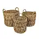LIBERTA ALMAR ΚΑΛΑΘΙ ΑΠΟΘΗΚΕΥΣΗΣ SET 3ΤΜΧ 36x36x30cm SEAGRASS ΦΥΣΙΚΟ