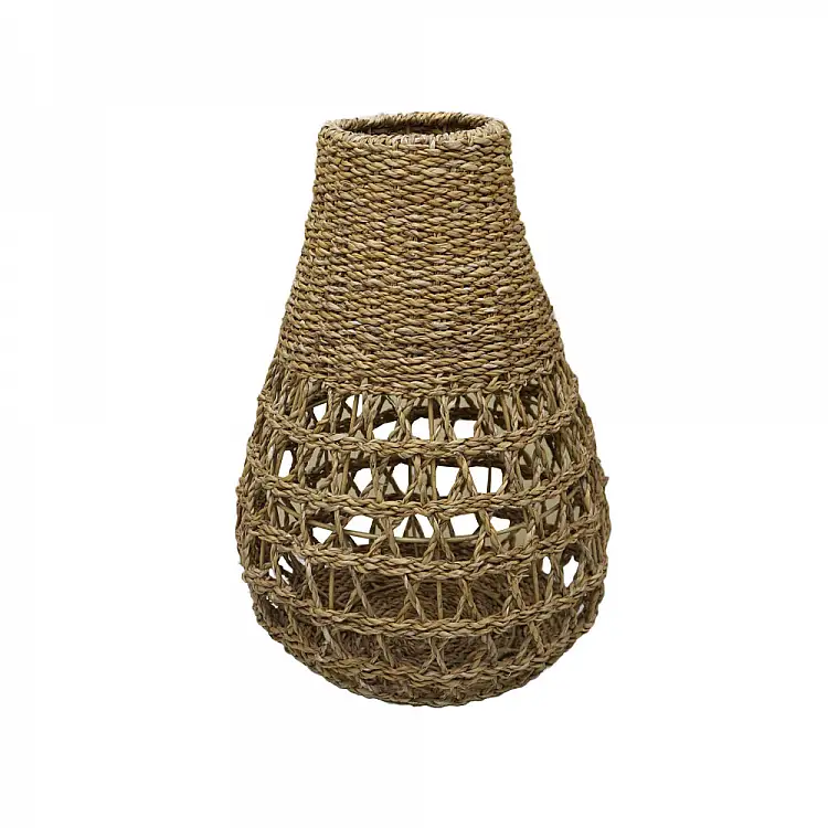 LIBERTA ALMAR ΒΑΖΟ 38x38x50cm SEAGRASS ΦΥΣΙΚΟ ΣΙΔΕΡΟ