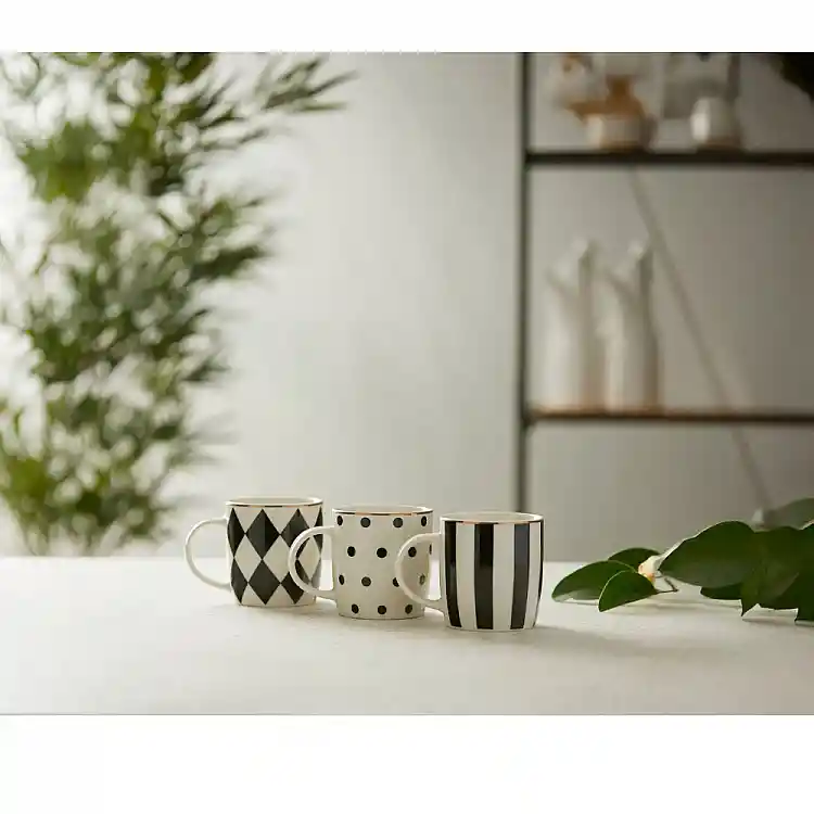 LIBERTA JOLIE ΚΟΥΠΑ ESPRESSO SET 6ΤΜΧ 7x5.1x6.8cm NEW BONE CHINA ΛΕΥΚΟ ΜΑΥΡΟ ΧΡΥΣΟ