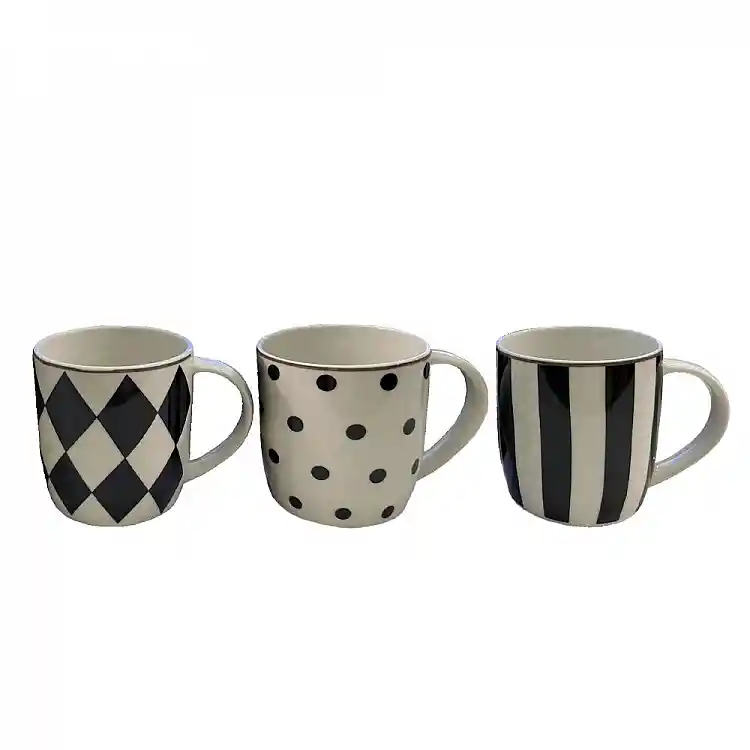 LIBERTA JOLIE ΚΟΥΠΑ ESPRESSO SET 6ΤΜΧ 7x5.1x6.8cm NEW BONE CHINA ΛΕΥΚΟ ΜΑΥΡΟ ΧΡΥΣΟ