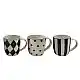LIBERTA JOLIE ΚΟΥΠΑ ESPRESSO SET 6ΤΜΧ 7x5.1x6.8cm NEW BONE CHINA ΛΕΥΚΟ ΜΑΥΡΟ ΧΡΥΣΟ