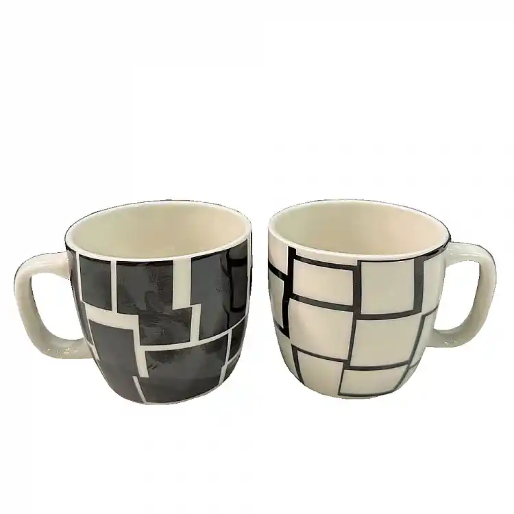 LIBERTA PREMIUM ΚΟΥΠΑ ESPRESSO SET 4ΤΜΧ 10x7x5.5cm NEW BONE CHINA ΛΕΥΚΟ ΜΑΥΡΟ