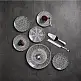 LIBERTA SERAX ΠΙΑΤΟ ΓΛΥΚΟΥ SET 7ΤΜΧ 30x30x3cm NEW BONE CHINA ΛΕΥΚΟ ΜΑΥΡΟ