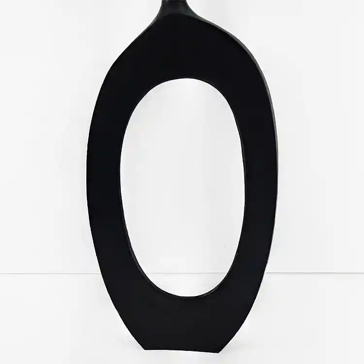 LIBERTA ABSTRACT ΒΑΖΟ 28x5x61cm ΑΛΟΥΜΙΝΙΟ ΜΑΥΡΟ