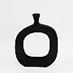 LIBERTA ABSTRACT OVAL ΒΑΖΟ 31x5x41cm ΑΛΟΥΜΙΝΙΟ ΜΑΥΡΟ
