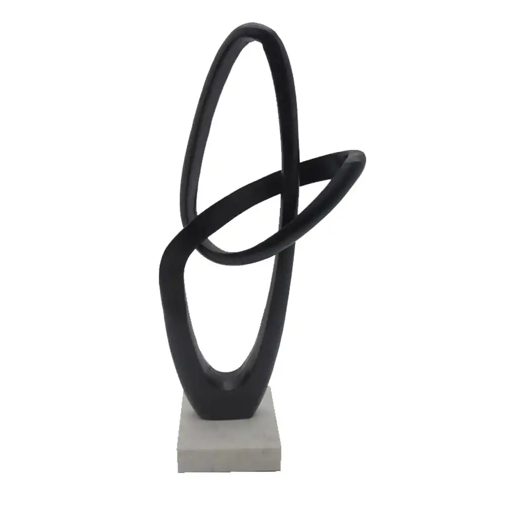 LIBERTA NORDI ΔΙΑΚΟΣΜΗΤΙΚΟ TOTEM 19x13x50cm ΑΛΟΥΜΙΝΙΟ ΜΑΥΡΟ ΛΕΥΚΟ ΠΕΤΡΑ