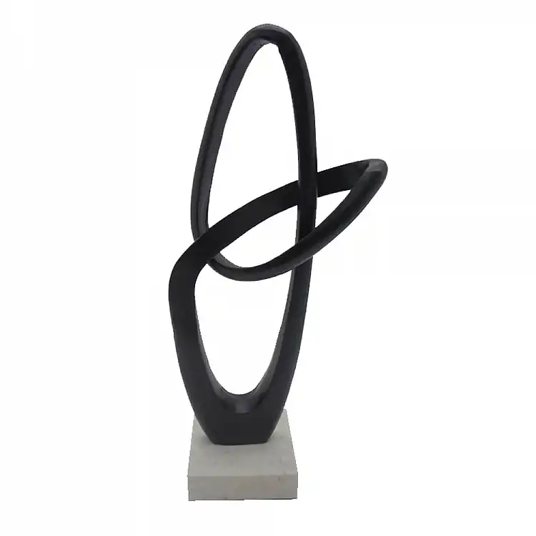 LIBERTA NORDI ΔΙΑΚΟΣΜΗΤΙΚΟ TOTEM 19x13x50cm ΑΛΟΥΜΙΝΙΟ ΜΑΥΡΟ ΛΕΥΚΟ ΠΕΤΡΑ