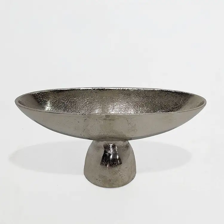 LIBERTA MENDO ΜΠΩΛ ΜΕ ΠΟΔΙ 36x12x15cm ΑΛΟΥΜΙΝΙΟ SILVER NICKEL