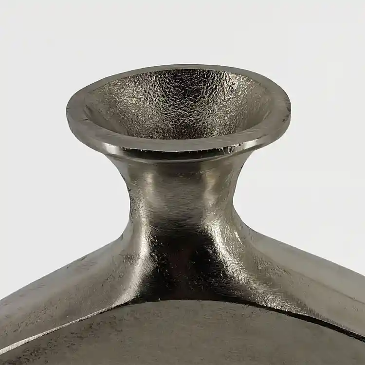 LIBERTA ABSTRACT CIRCLE ΒΑΖΟ 37x5x45cm ΑΛΟΥΜΙΝΙΟ SILVER NICKEL