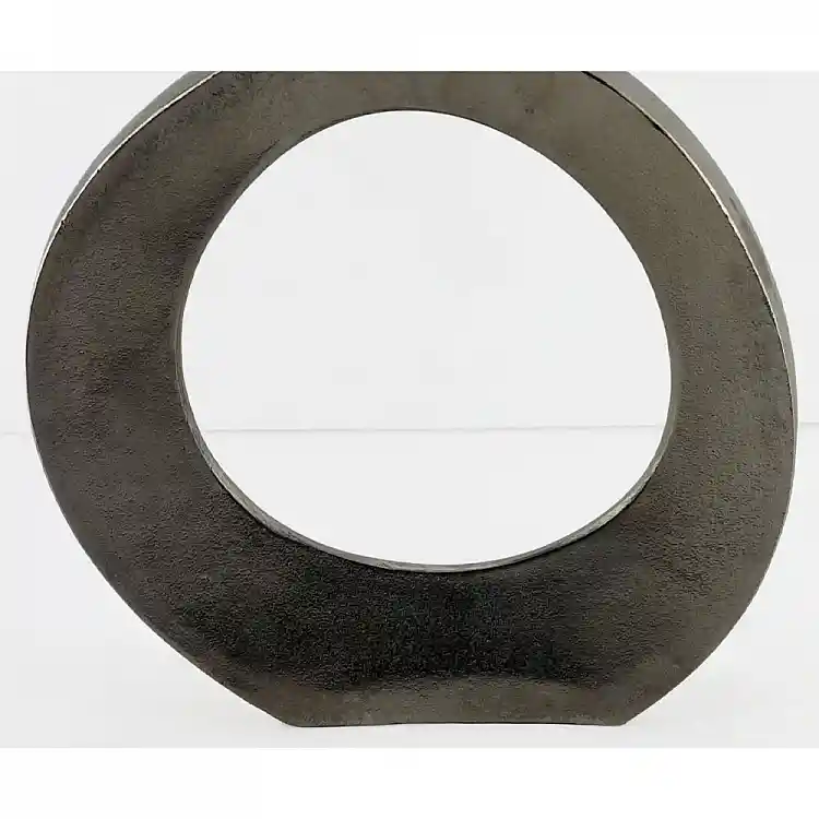 LIBERTA ABSTRACT CIRCLE ΒΑΖΟ 37x5x45cm ΑΛΟΥΜΙΝΙΟ SILVER NICKEL