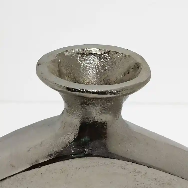 LIBERTA ABSTRACT CIRCLE ΒΑΖΟ 26x4x31cm ΑΛΟΥΜΙΝΙΟ SILVER NICKEL