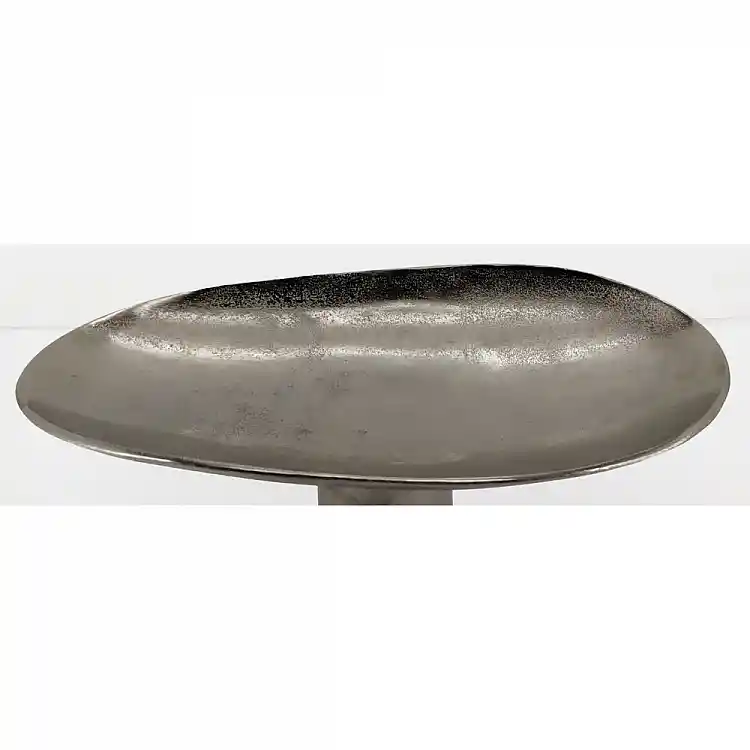 LIBERTA DUNE ΠΛΑΤΩ ΜΕ ΠΟΔΙ 46x26x18cm ΑΛΟΥΜΙΝΙΟ SILVER NICKEL