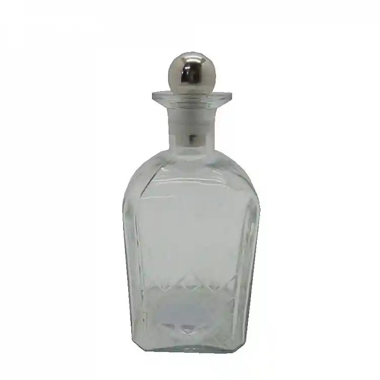 LIBERTA SHIRAN ΜΠΟΥΚΑΛΑ 10x10x26cm ΓΥΑΛΙ ΔΙΑΦΑΝΟ SILVER ΑΛΟΥΜΙΝΙΟ