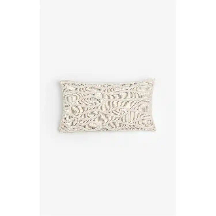 LIBERTA KRISHA ΔΙΑΚΟΣΜΗΤΙΚΟ ΜΑΞΙΛΑΡΙ MACRAME 30x50cm ΒΑΜΒΑΚΙ IVORY POLYESTER