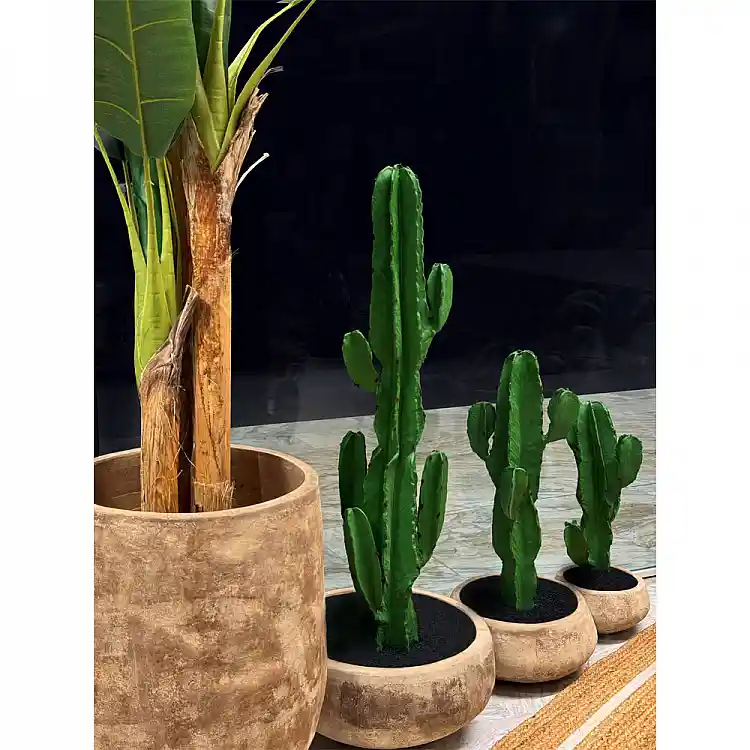 LIBERTA PORTER ΚΑΣΠΩ SET 3ΤΜΧ 40x40x19cm TERRACOTTA ΜΠΕΖ