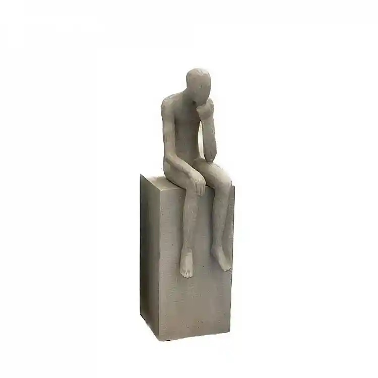 LIBERTA THINKING MAN ΔΙΑΚΟΣΜΗΤΙΚΗ ΦΙΓΟΥΡΑ 23x15x53cm ΤΕΧΝΗΤΗ ΠΕΤΡΑ ΜΠΕΖ