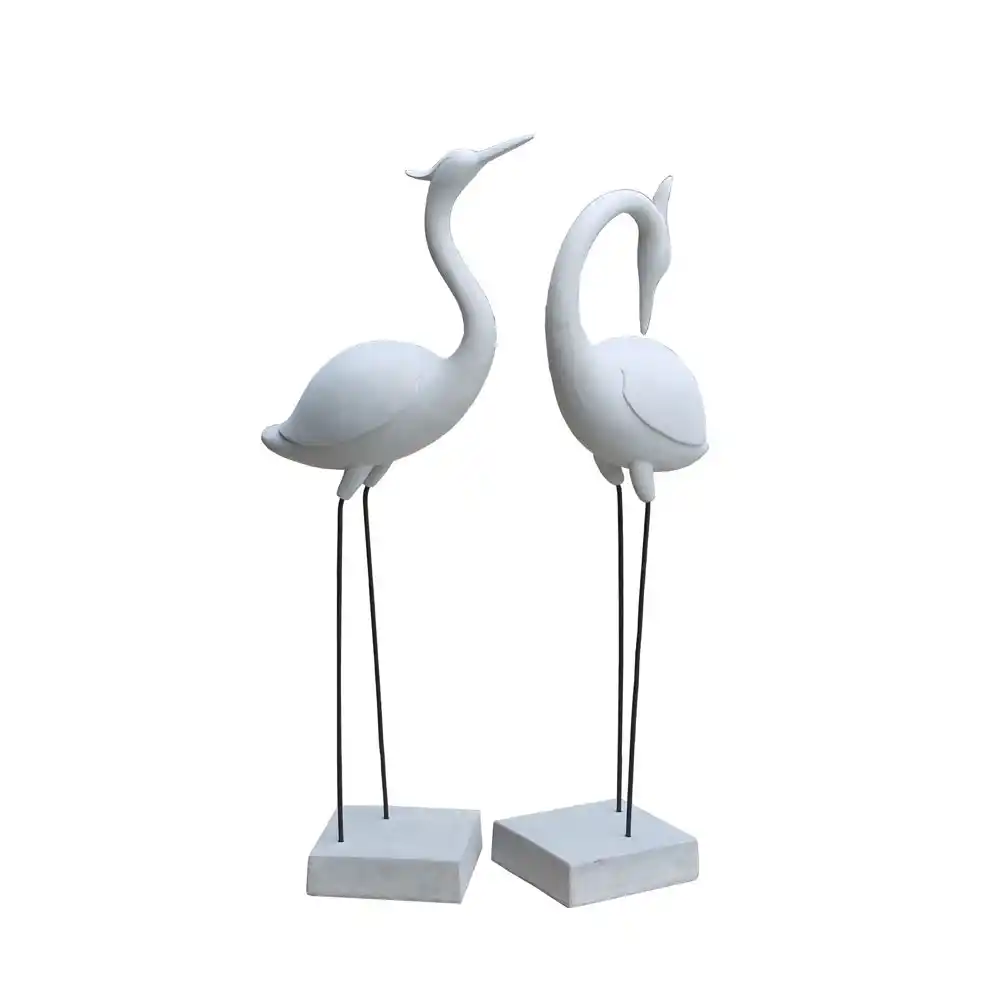LIBERTA FLAMINGO COUPLE ΔΙΑΚΟΣΜΗΤΙΚΟ ΦΛΑΜΙΝΓΚΟ ΣΕΤ 2ΤΜΧ 41x26x116cm ΤΕΧΝΗΤΗ ΠΕΤΡΑ ΜΠΕΖ
