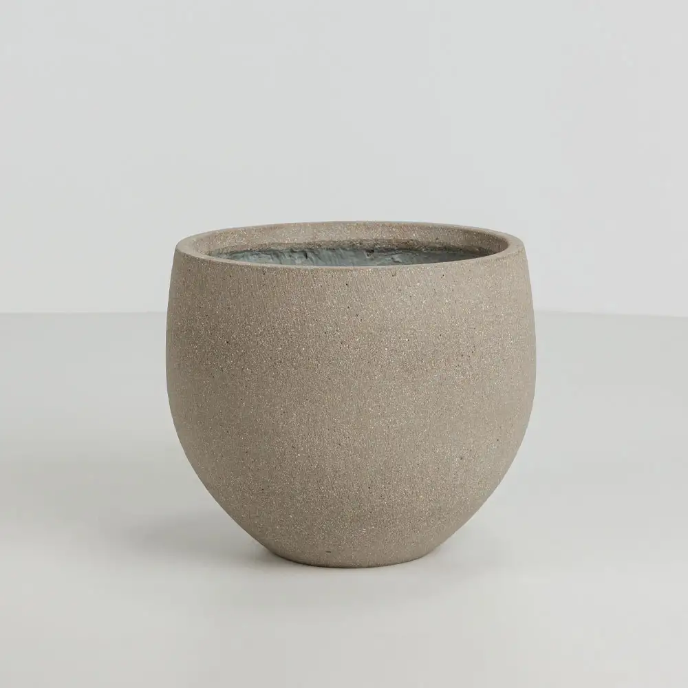 LIBERTA SCILLA ΓΛΑΣΤΡΑ SET 2ΤΜΧ 40x40x34cm ΤΣΙΜΕΝΤΟ ΚΑΦΕ ΑΝΟΙΧΤΟ