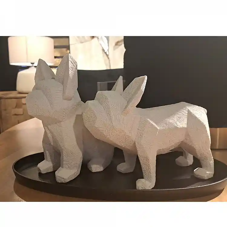 LIBERTA MONTY B ΔΙΑΚΟΣΜΗΤΙΚΟ ΣΚΥΛΟΣ 18x12x22cm POLYRESIN ΛΕΥΚΟ