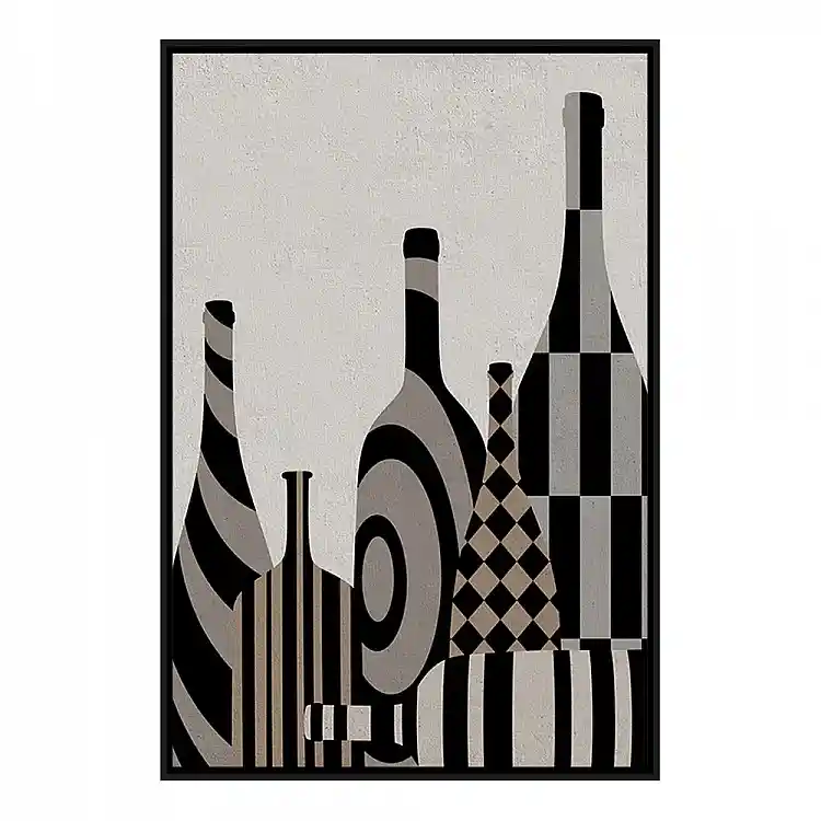 LIBERTA ART BOTTLES ΠΙΝΑΚΑΣ ΔΙΑΚΟΣΜΗΣΗΣ 83x123x4cm ΚΑΜΒΑΣ ΠΟΛΥΧΡΩΜΟ ΞΥΛΟ ΜΑΥΡΟ