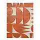 LIBERTA GEOMETRIC CUBISM ΠΙΝΑΚΑΣ ΔΙΑΚΟΣΜΗΣΗΣ ΜΕ ΚΟΡΝΙΖΑ 80x120x4cm ΚΑΜΒΑΣ TERRACOTTA ΞΥΛΟ ΦΥΣΙΚΟ