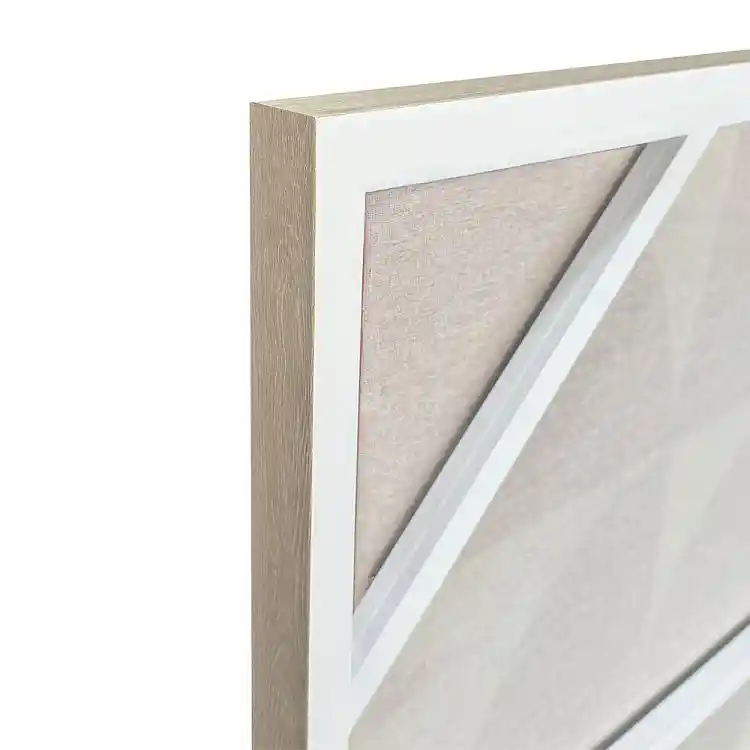 LIBERTA GEOMETRIC CUBISM ΠΙΝΑΚΑΣ ΔΙΑΚΟΣΜΗΣΗΣ ΜΕ ΚΟΡΝΙΖΑ 80x120x4cm ΚΑΜΒΑΣ TERRACOTTA ΞΥΛΟ ΦΥΣΙΚΟ