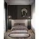 LIBERTA BLACK SOUL ΠΙΝΑΚΑΣ ΔΙΑΚΟΣΜΗΣΗΣ 83x123x4cm ΚΑΜΒΑΣ ΜΑΥΡΟ ΞΥΛΟ ΚΑΦΕ