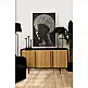 LIBERTA BLACK SOUL ΠΙΝΑΚΑΣ ΔΙΑΚΟΣΜΗΣΗΣ 83x123x4cm ΚΑΜΒΑΣ ΜΑΥΡΟ ΞΥΛΟ ΚΑΦΕ