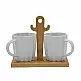 LIBERTA CACTUS ΚΟΥΠΑ ESPRESSO 20x12x17cm ΠΟΡΣΕΛΑΝΗ ΛΕΥΚΟ ΦΥΣΙΚΟ BAMBOO