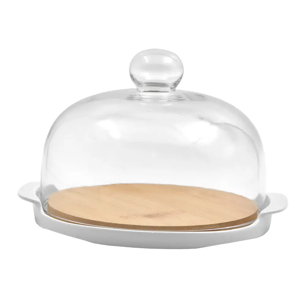 LIBERTA CURVE ΚΟΥΠ ΜΕ ΚΑΠΑΚΙ 25x22x14cm ΠΟΡΣΕΛΑΝΗ ΛΕΥΚΟ ΦΥΣΙΚΟ BAMBOO