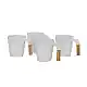 LIBERTA NORDIC ΚΟΥΠΑ SET 4ΤΜΧ 23x23x9cm ΠΟΡΣΕΛΑΝΗ ΛΕΥΚΟ ΦΥΣΙΚΟ BAMBOO
