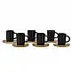 LIBERTA CACTUS ΚΟΥΠΑ ESPRESSO SET 6ΤΜΧ 32x28x7cm ΠΟΡΣΕΛΑΝΗ ΜΑΥΡΟ ΦΥΣΙΚΟ BAMBOO