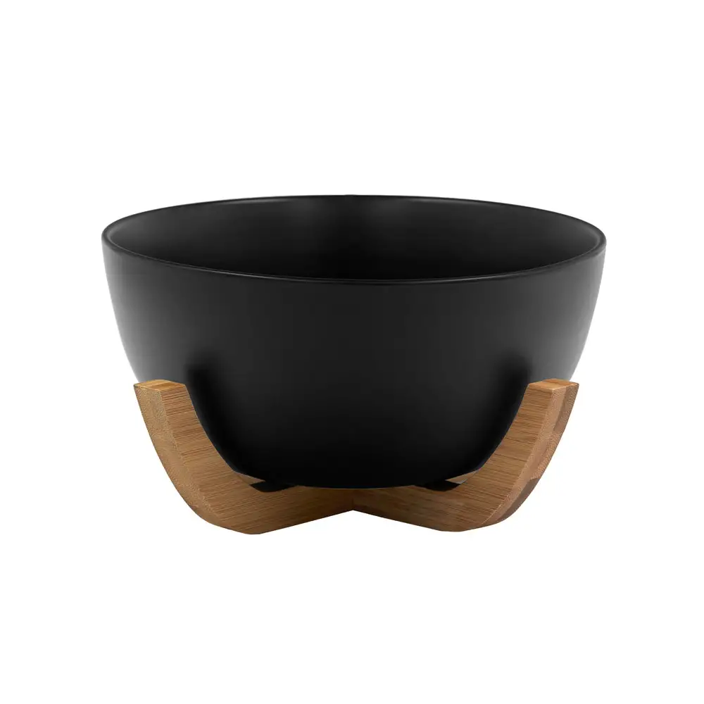 LIBERTA CURVE ΜΠΩΛ ΣΕΡΒΙΡΙΣΜΑΤΟΣ 23x23x13cm ΠΟΡΣΕΛΑΝΗ ΜΑΥΡΟ ΦΥΣΙΚΟ BAMBOO