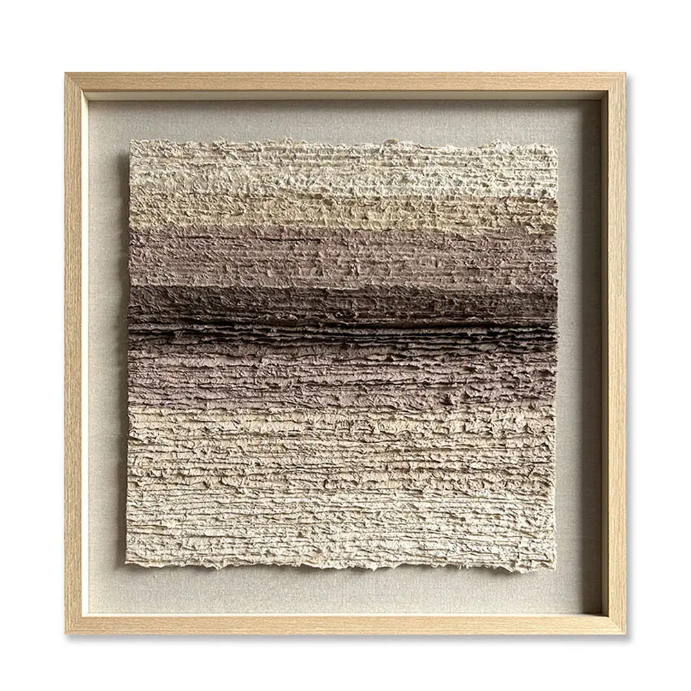 LIBERTA EARTHSCAPE SQUARE ΠΙΝΑΚΑΣ ΔΙΑΚΟΣΜΗΣΗΣ 80x80x4cm ΧΑΡΤΙ ΜΠΕΖ ΚΑΦΕ ΓΥΑΛΙ ΦΥΣΙΚΟ