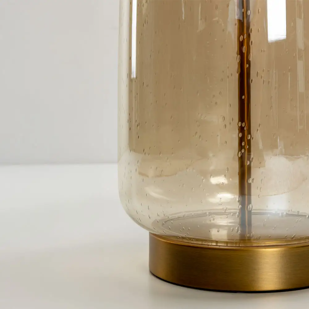 LIBERTA BEXLEY ΦΩΤΙΣΤΙΚΟ ΕΠΙΤΡΑΠΕΖΙΟ 43x43x79cm ΓΥΑΛΙ ΜΕΛΙ ΧΡΥΣΟ ΛΙΝΟ ΜΠΕΖ