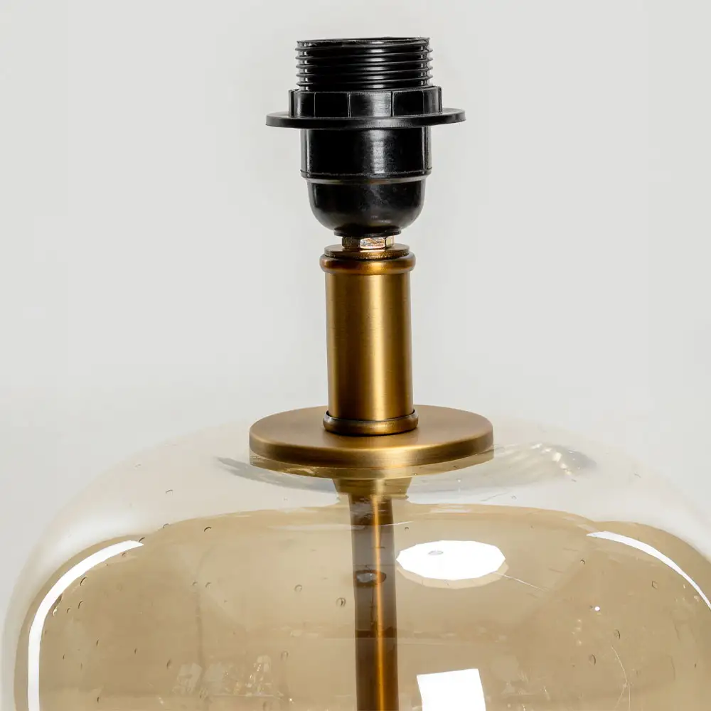 LIBERTA BEXLEY ΦΩΤΙΣΤΙΚΟ ΕΠΙΤΡΑΠΕΖΙΟ 43x43x79cm ΓΥΑΛΙ ΜΕΛΙ ΧΡΥΣΟ ΛΙΝΟ ΜΠΕΖ