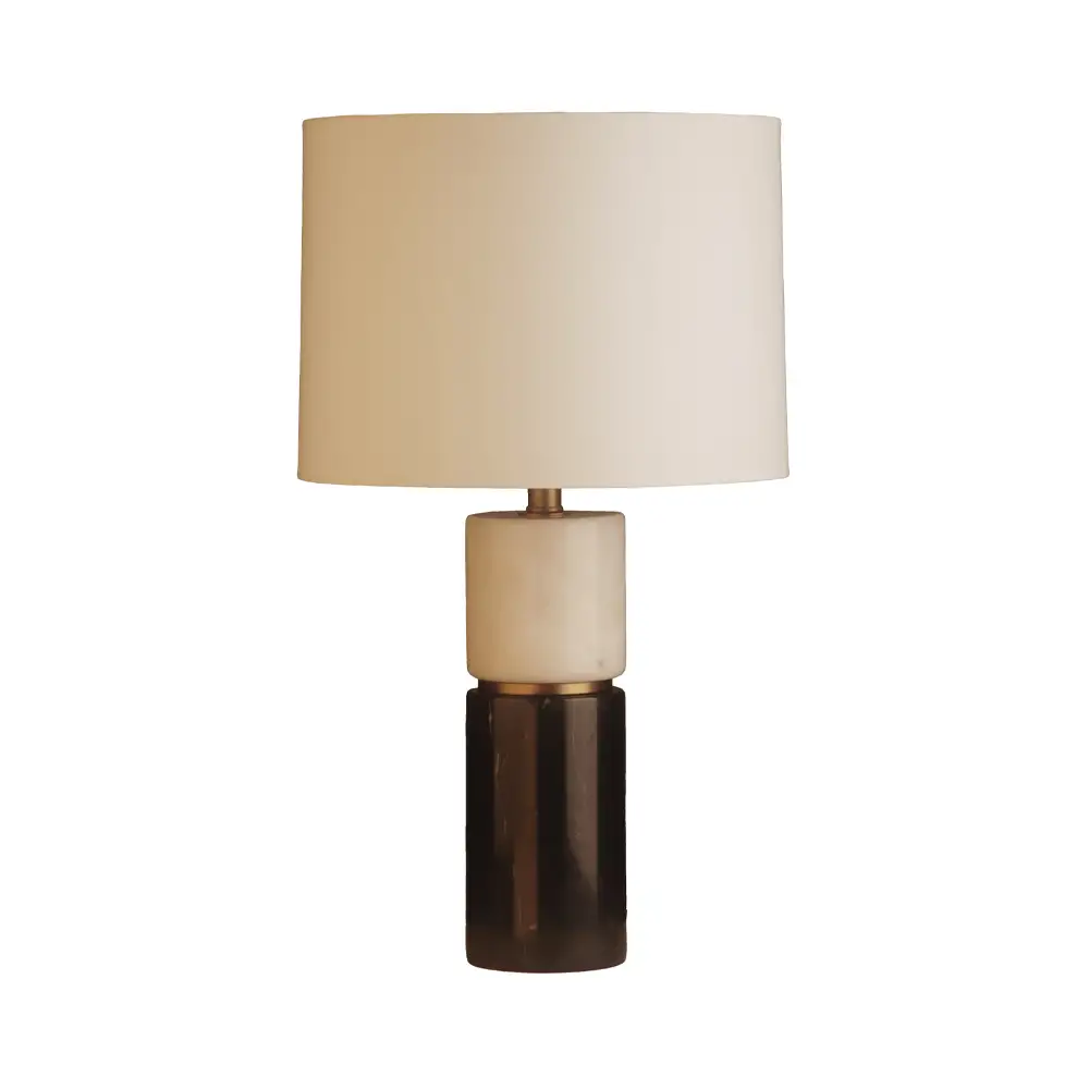 LIBERTA TENLEY ΦΩΤΙΣΤΙΚΟ ΕΠΙΤΡΑΠΕΖΙΟ 38x38x62cm ΜΑΡΜΑΡΟ ΜΑΥΡΟ ΛΕΥΚΟ ΧΡΥΣΟ ΛΙΝΟ ΛΕΥΚΟ