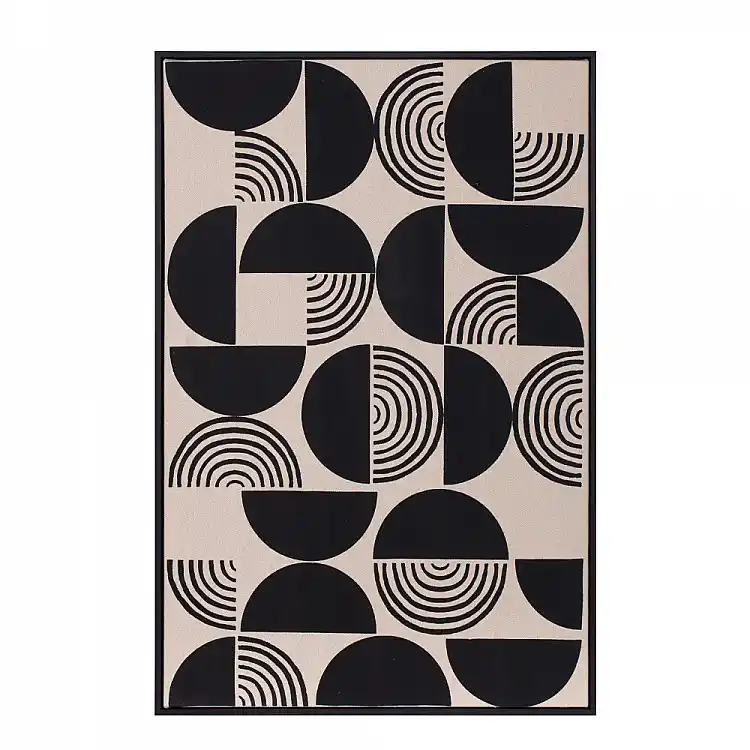 LIBERTA POSITIVE VIBES ΠΙΝΑΚΑΣ ΔΙΑΚΟΣΜΗΣΗΣ 60x90x4cm ΛΙΝΟ ΛΕΥΚΟ ΜΑΥΡΟ ΞΥΛΟ ΜΑΥΡΟ