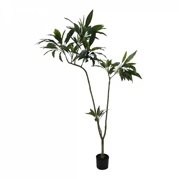 LIBERTA THIN IRON ΤΕΧΝΗΤΟ ΦΥΤΟ ΣΕ ΓΛΑΣΤΡΑ 180cm PVC ΠΡΑΣΙΝΟ ΜΑΥΡΟ ΤΣΙΜΕΝΤΟ