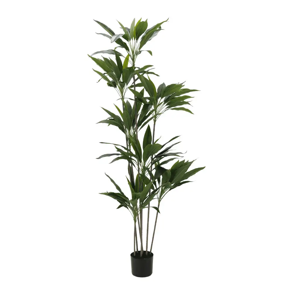 LIBERTA VELVET TREE ΔΕΝΤΡΟ ΤΕΧΝΗΤΟ ΣΕ ΓΛΑΣΤΡΑ 160cm PVC ΠΡΑΣΙΝΟ ΜΑΥΡΟ ΤΣΙΜΕΝΤΟ