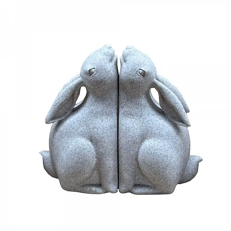 LIBERTA BUN BUN ΔΙΑΚΟΣΜΗΤΙΚΟ ΒΙΒΛΙΟΣΤΑΤΗΣ SET 2ΤΜΧ 22x9x18cm POLYRESIN ΜΠΕΖ